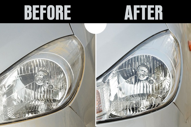 Use-toothpaste to scrub headlights